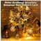 Metal Christmas String Lights Christmas Snowflake Snowman Deer Pattern Light, Warm White(1 Pack), 6 FT 10 LED Battery Operated Fairy Decor Hanging Lights for Christmas Xmas Tree Room Party